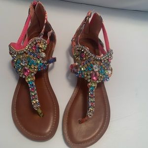 Colorful Jeweled Sandals
